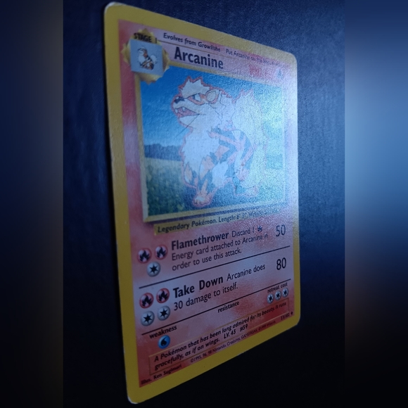 Arcanine Pokemon Card - Base Set - NO. 23/102 Uncommon Non-Holo - Picture 4 of 10